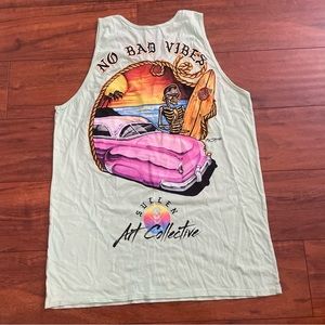 NEW SULLEN SRT COLLECTIVE NO BAD VIBES GREEN TANK TOP SZ MEDIUM M